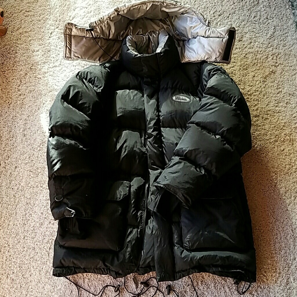 Unisex First Down Long Puffy Hooded Coat